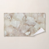 Elegantes weißes Quarz Badetuch Set (Handtuch)