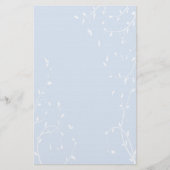 Elegantes weißes Rebe-Briefpapier Briefpapier (Vorderseite)