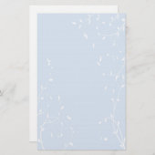 Elegantes weißes Rebe-Briefpapier Briefpapier (Vorne/Hinten)