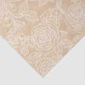 Elegantes Weißes Rosen-Geschenk Seidenpapier (Detail)