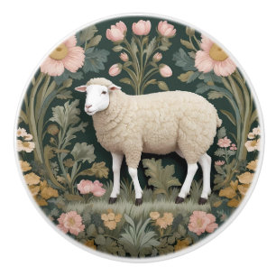 Elegantes Weißes Schaf - Inspiriert von William Mo Keramikknauf