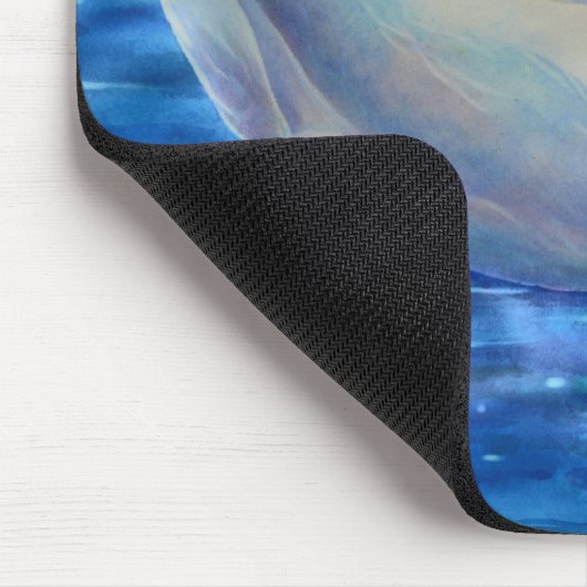 Elegantes weißes Schwan-Aquarellbild Mousepad (Ecke)