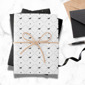 Elegantes Weißes Schwarzes Gold Geschenkpapier Set