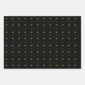 Elegantes Weißes Schwarzes Gold Geschenkpapier Set (Vorderseite 2)