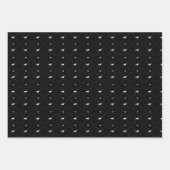 Elegantes Weißes Schwarzes Gold Geschenkpapier Set (Vorderseite)