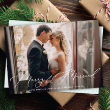 Elegantes, weißes Script, Merry und Verheiratetes
