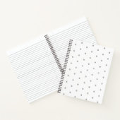 Elegantes weißes SpiralNotebook Notizblock (Innenseite)