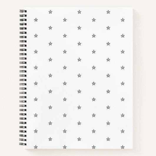 Elegantes weißes SpiralNotebook Notizblock (Vorderseite)