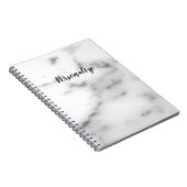 Elegantes weißes Steinkundenspezifisches Notizblock (Rechte Seite)