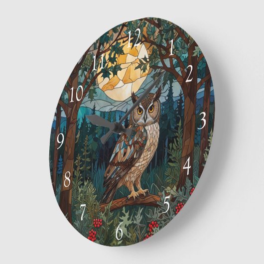 Elegantes weißes Uhwald Große Wanduhr (Winkel)