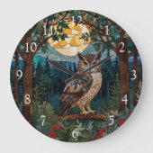 Elegantes weißes Uhwald Große Wanduhr (Vorderseite)