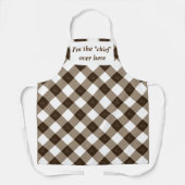 Elegantes weißes und braunes Diamantmuster Schürze (Vorderseite)