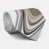 Elegantes, weißes und graues Imitat mit Marmormust Krawatte (Gerollt)