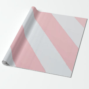 Elegantes weißes und rosa gestreiftes Muster Geschenkpapier