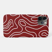 Elegantes, weißes und rotes geometrisches iPhone/i Case-Mate iPhone Hülle (Rückseite (Horizontal))