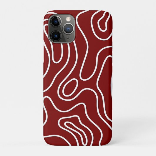 Elegantes, weißes und rotes geometrisches iPhone/i Case-Mate iPhone Hülle (Rückseite)