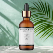 Elegantes weißes und schwarzes Grenzkosmetiketiket