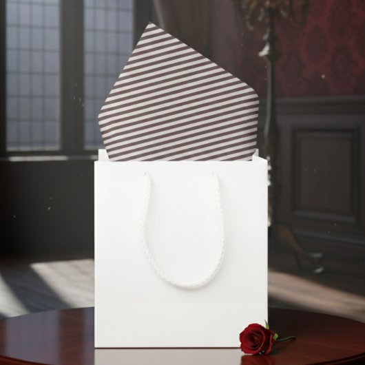 Elegantes, weißes und schwarzes Pflaumengestreif Seidenpapier