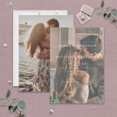 Elegantes Weißes Vellum Overlay 2 Foto Einladung