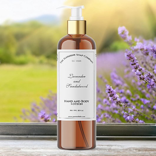 Elegantes, weißes, wasserdichtes Etikett