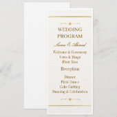 Elegantes Weißgold-Hochzeitsprogramm | Luxushochze Programm (Vorne/Hinten)