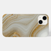 Elegantes Weißgold-Marmor-Muster iPhone / Android Case-Mate iPhone Hülle (Rückseite (Horizontal))