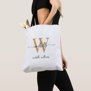 Elegantes Weißgold Weibliches Personalisiertes Mon Tasche
