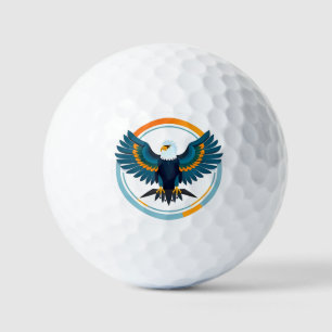 Elegantes Weißkopfseeadler-Emblem Golfball