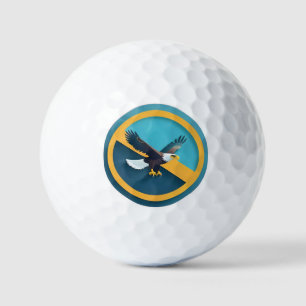 Elegantes Weißkopfseeadler-Emblem Golfball