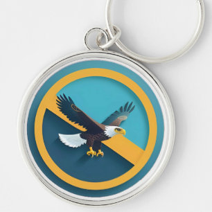 Elegantes Weißkopfseeadler-Emblem Schlüsselanhänger