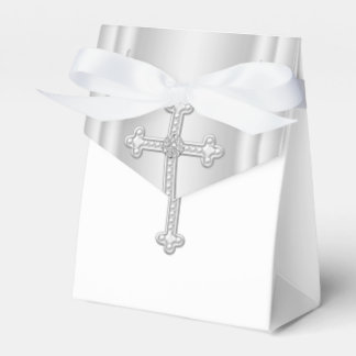 Elegantes Weißkreuz Erste Kommunion Geschenkschachtel