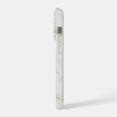 Elegantes Weißmarmor & Goldadern iPhone 16 Pro  Hülle (Linke Seite)