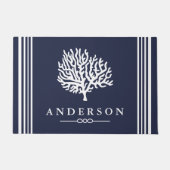 Elegantes Weißmeerkorn| Personalisiert Fußmatte (Vorderseite)