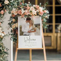 Elegantes Welcome Calligraphy Wedding Foto