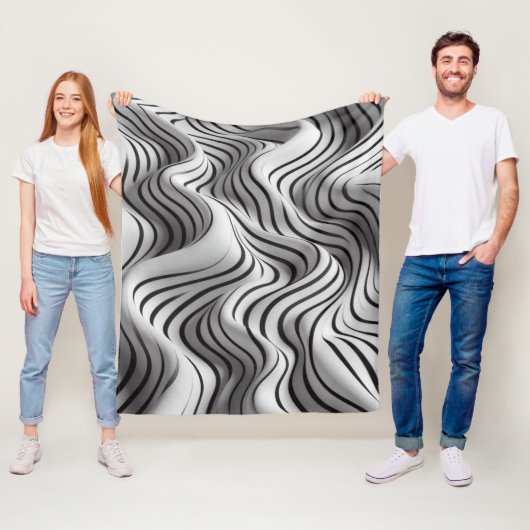 Elegantes Wellen-Stoffdesign 6 Fleecedecke (Beispiel)