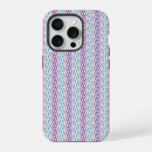 Elegantes welliges abstraktes Muster iPhone-Hülle iPhone Hülle (Rückseite)