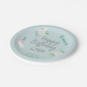 Elegantes Wellness-Center Party Blue benutzerdefin Pappteller (Schrägansicht)