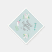 Elegantes Wellness-Center Party Blue benutzerdefin Serviette (Ecke)