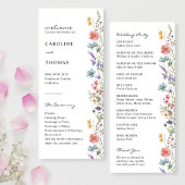 Elegantes Whimsical Boho Wildblume Hochzeitsprogra