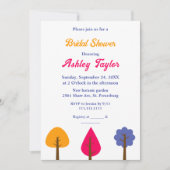 Elegantes Whimsical Colorful Tree Fall Brautparty Einladung (Vorderseite)
