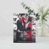 Elegantes Whimsical Weihnachts-Foto Postkarte (Stehend Vorderseite)
