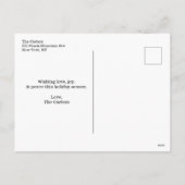 Elegantes Whimsical Weihnachts-Foto Postkarte (Rückseite)