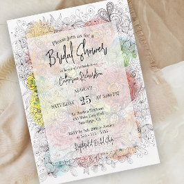 Elegantes Whimsy Watercolor Brautparty Einladung