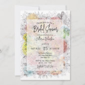 Elegantes Whimsy Watercolor Brautparty Einladung (Vorderseite)