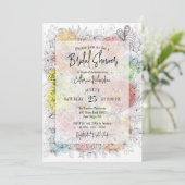 Elegantes Whimsy Watercolor Brautparty Einladung (Stehend Vorderseite)