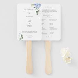Elegantes White and Blue Hydrangea Set von Fans Fächer