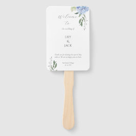 Elegantes White and Blue Hydrangea Set von Fans Fächer