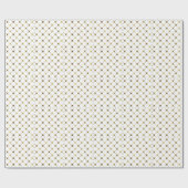 Elegantes White and Gold Dot Grid Geschenkpapier (Flach)