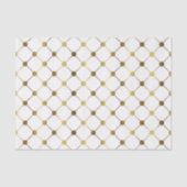 Elegantes White and Gold Dot Grid Seidenpapier (Vorderseite)