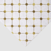 Elegantes White and Gold Dot Grid Seidenpapier (Ausschnitt)